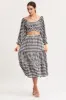 Check Midi Skirt High Rise sold by Ally Fashion