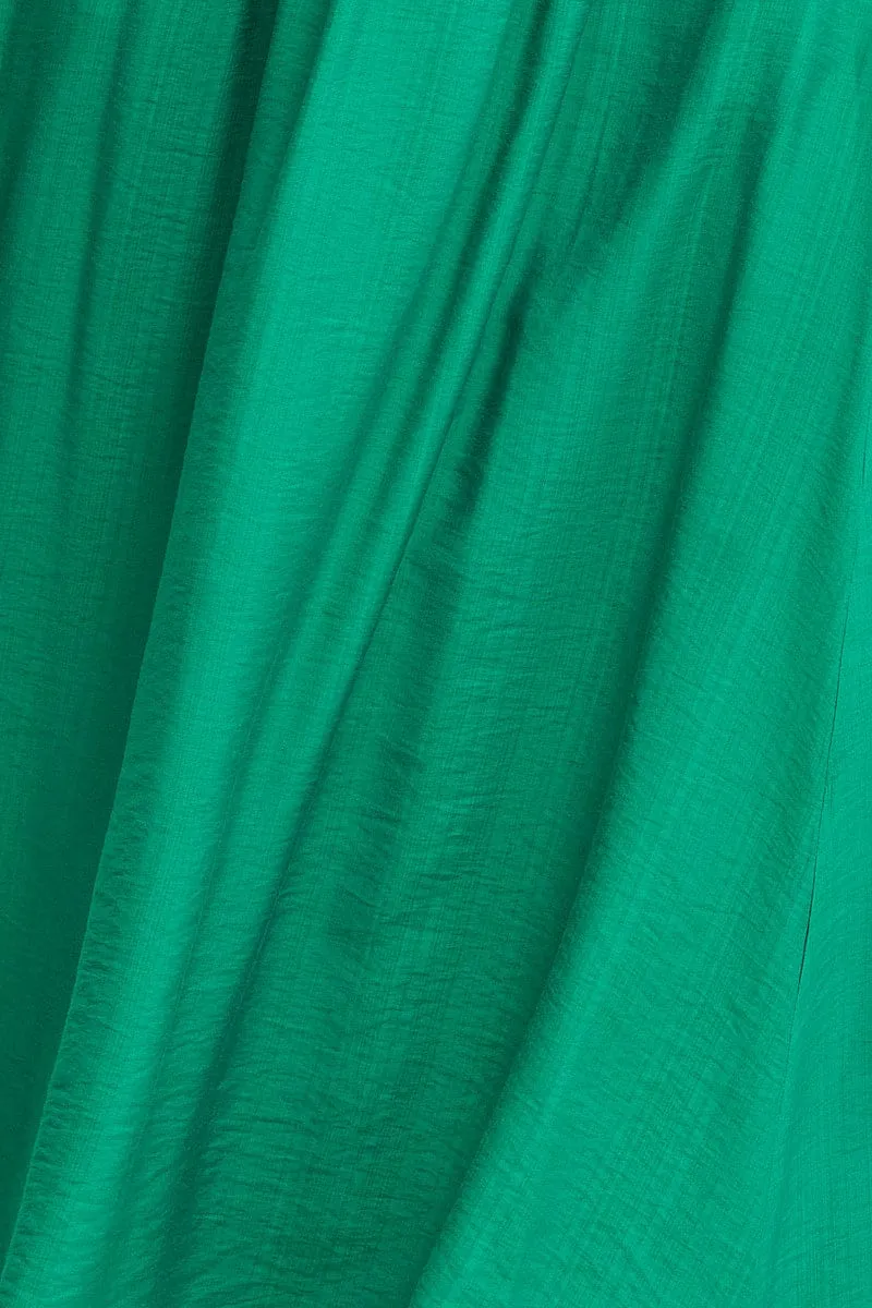 Green Maxi Skirt High Rise Cut Out sold by Ally Fashion product image thumbnail 5