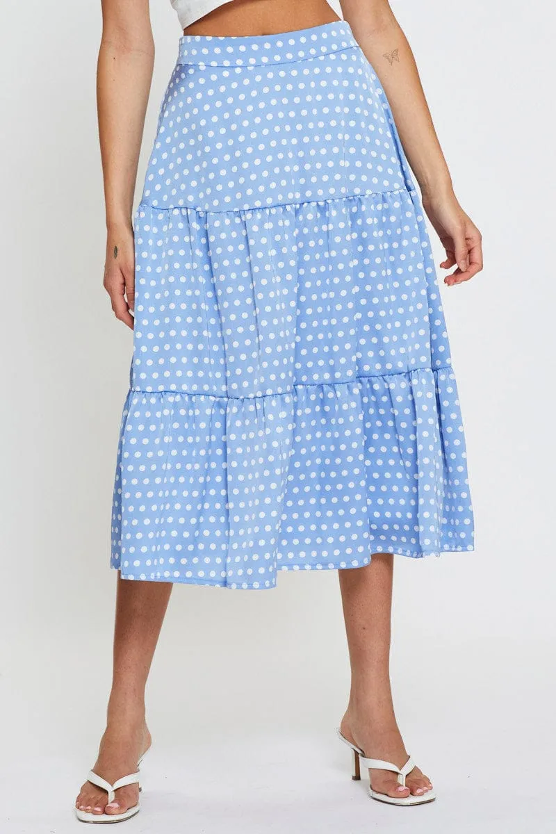 Polka Dot Midi Skirt High Rise sold by Ally Fashion product image thumbnail 2