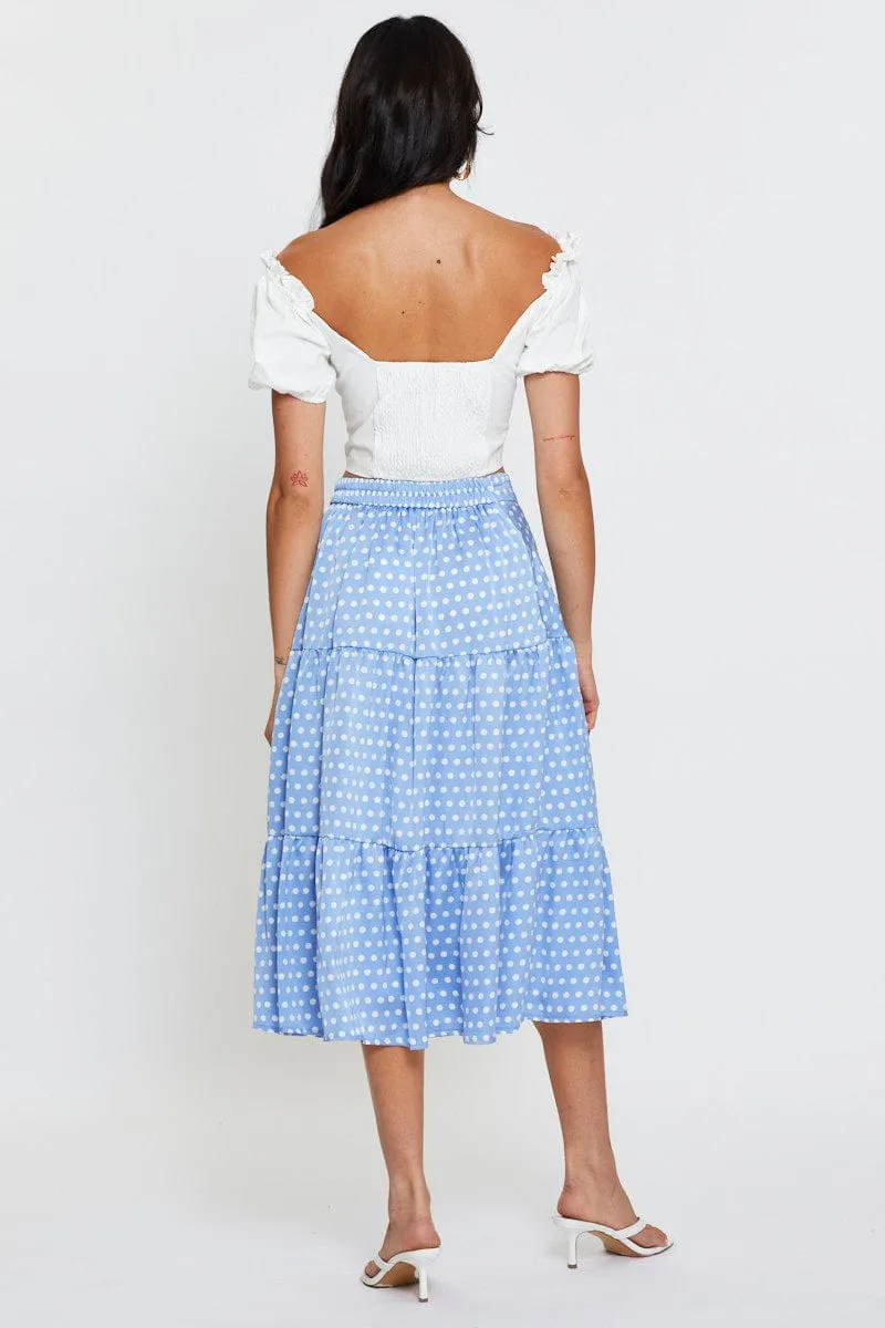 Polka Dot Midi Skirt High Rise sold by Ally Fashion product image thumbnail 5