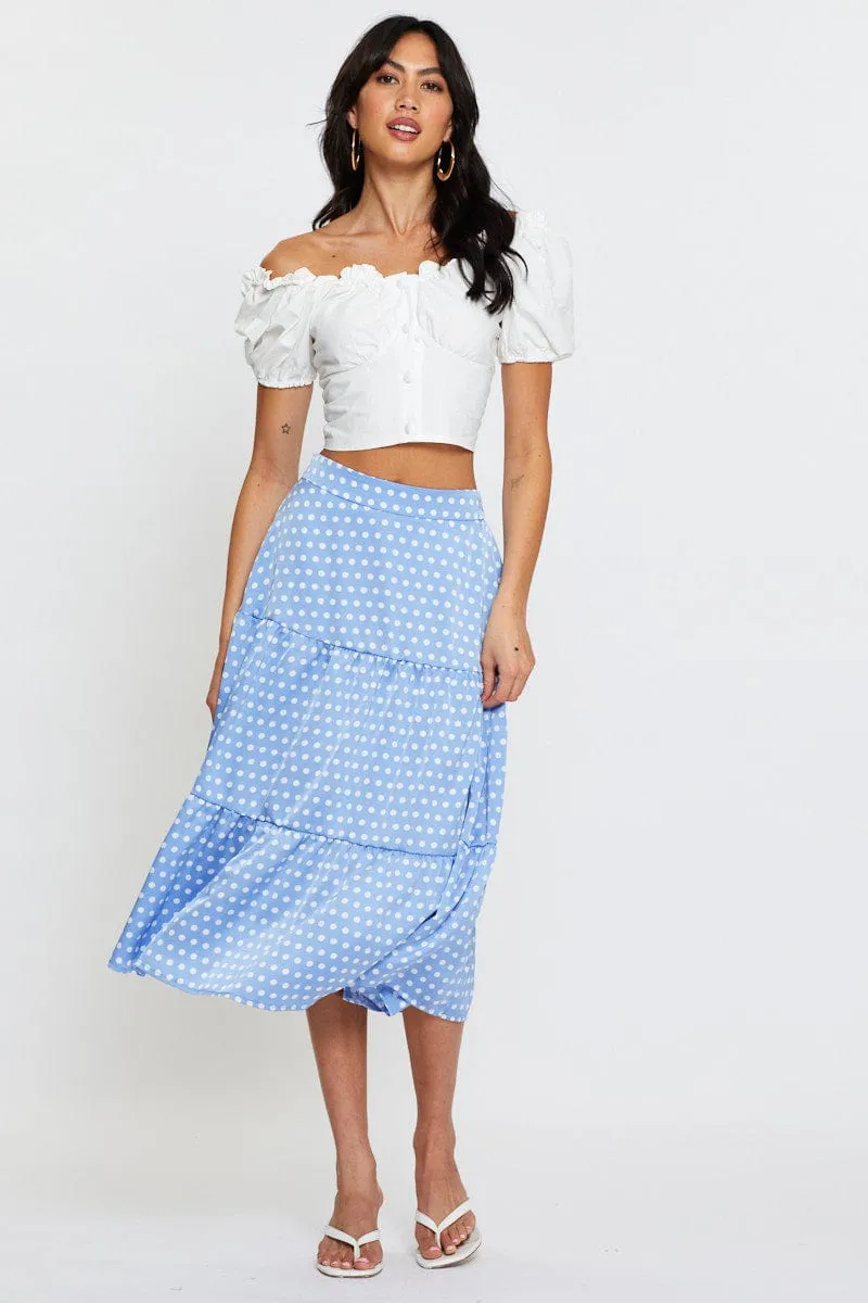 Polka Dot Midi Skirt High Rise sold by Ally Fashion product image thumbnail 3