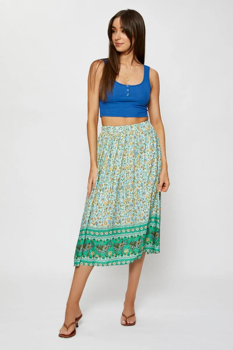 Boho Print Midi Skirt Relaxed sold by Ally Fashion product image thumbnail 2