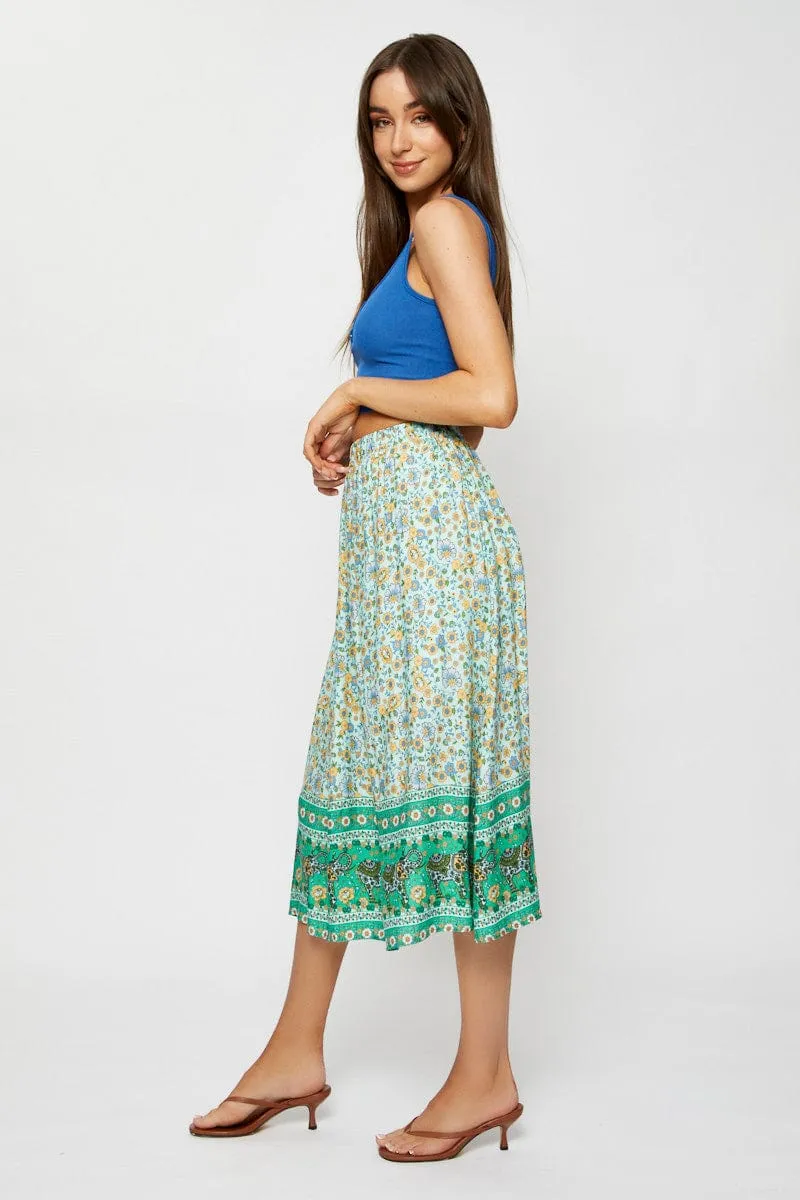 Boho Print Midi Skirt Relaxed sold by Ally Fashion product image thumbnail 3