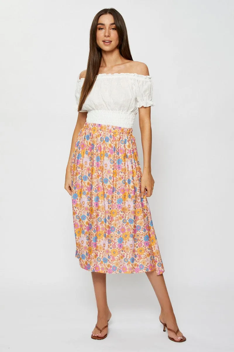 Boho Print Maxi Skirt Relaxed sold by Ally Fashion product image thumbnail 3