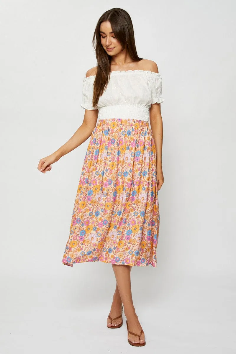 Boho Print Maxi Skirt Relaxed sold by Ally Fashion