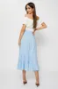 Blue Midi Skirt High Rise sold by Ally Fashion
