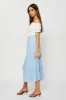 Blue Midi Skirt High Rise sold by Ally Fashion
