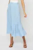 Blue Midi Skirt High Rise sold by Ally Fashion