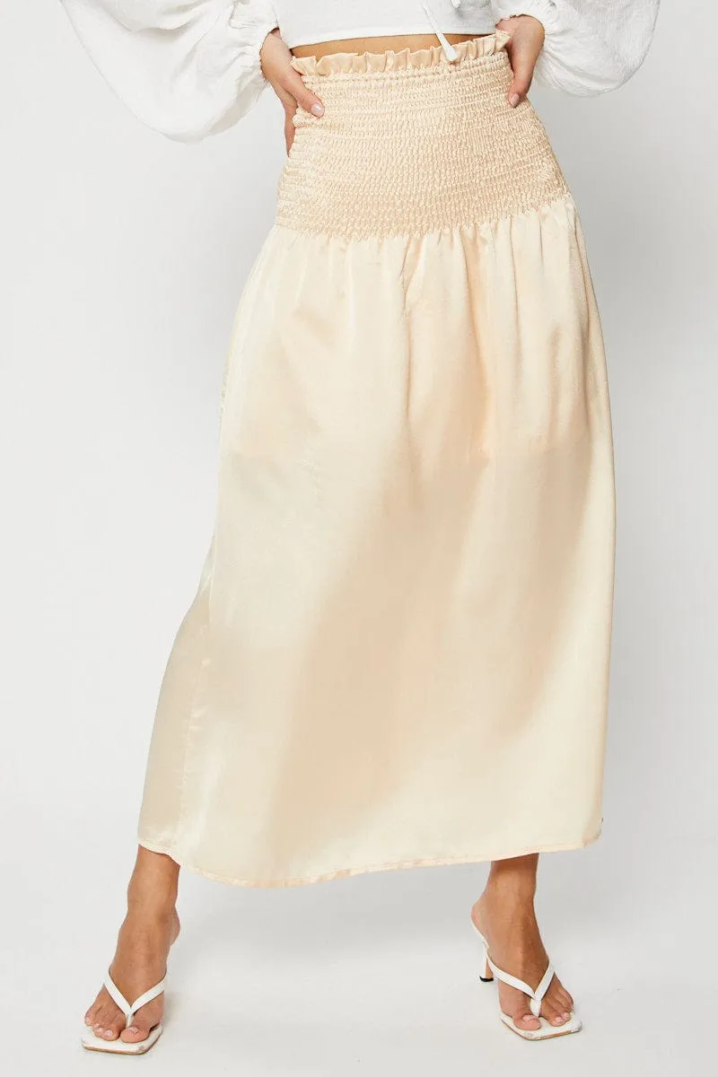 White Maxi Skirt Satin sold by Ally Fashion product image thumbnail 2