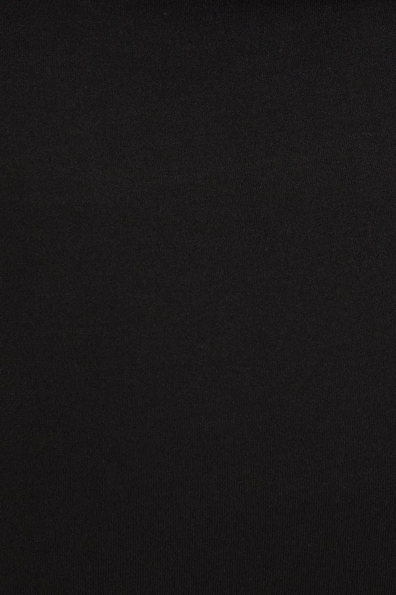 Black Front Split Midi Pencil Skirt Jersey sold by Ally Fashion product image thumbnail 5