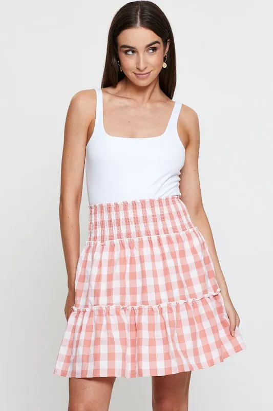 Check Flare Skirt Mini High Rise sold by Ally Fashion