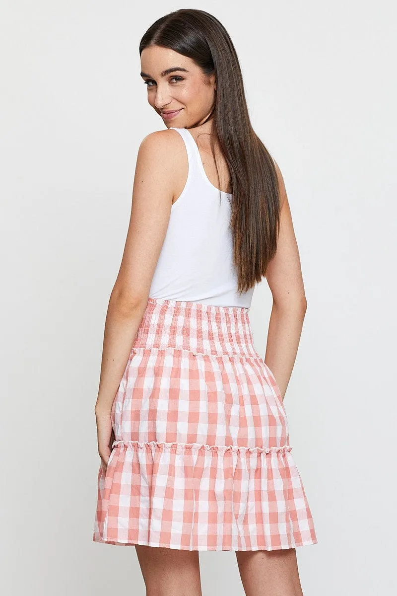 Check Flare Skirt Mini High Rise sold by Ally Fashion product image thumbnail 5