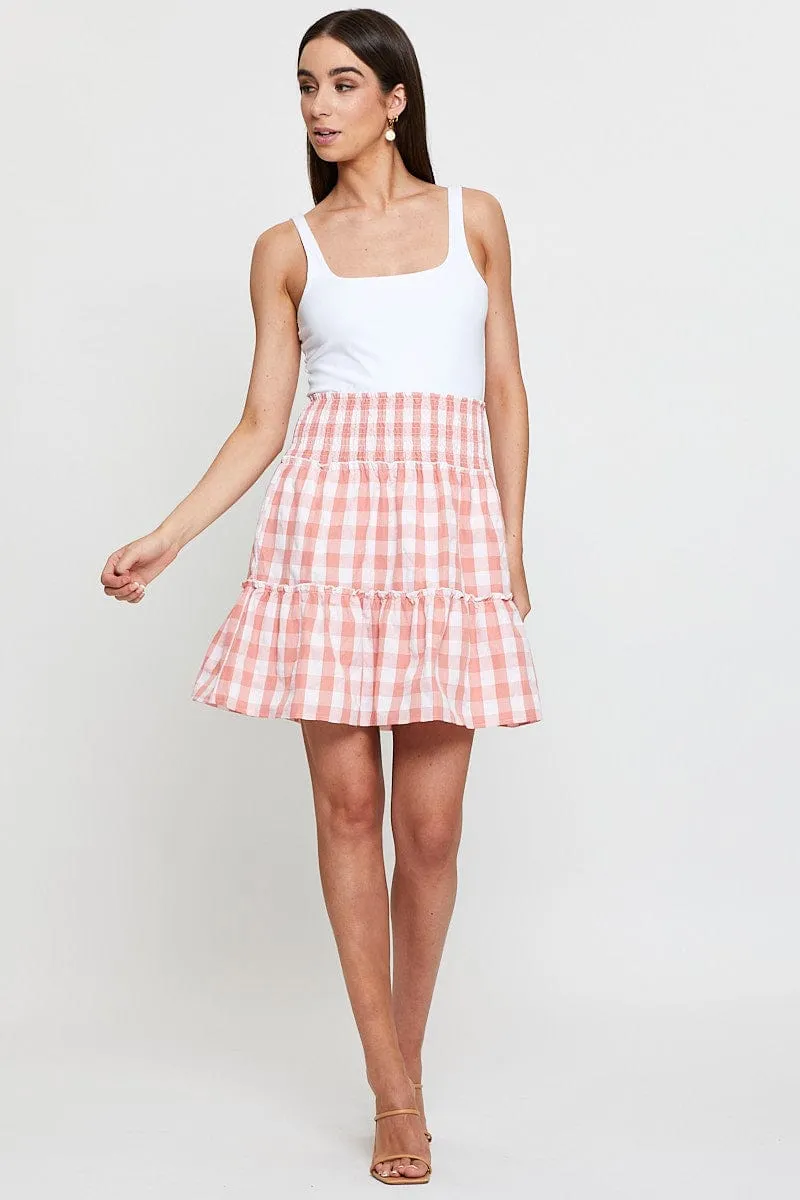Check Flare Skirt Mini High Rise sold by Ally Fashion product image thumbnail 3