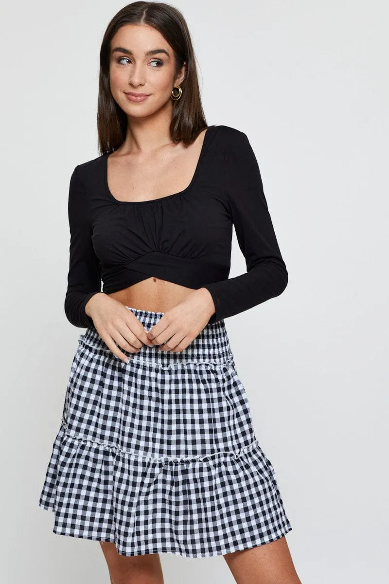 Check Flare Skirt Mini High Rise sold by Ally Fashion