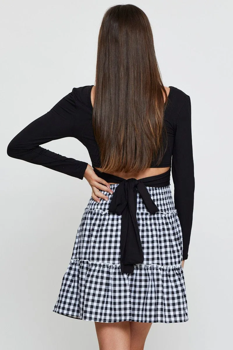 Check Flare Skirt Mini High Rise sold by Ally Fashion product image thumbnail 4