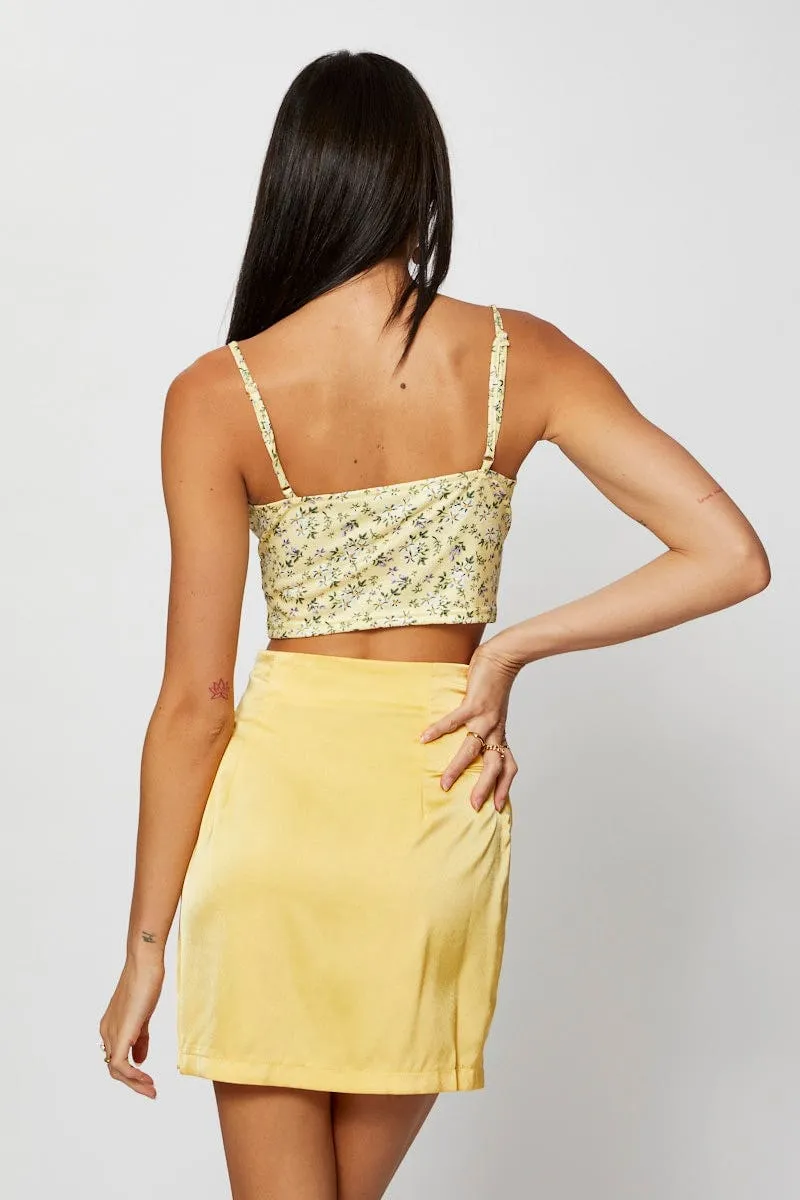 Orange Mini Skirt Split sold by Ally Fashion product image thumbnail 5