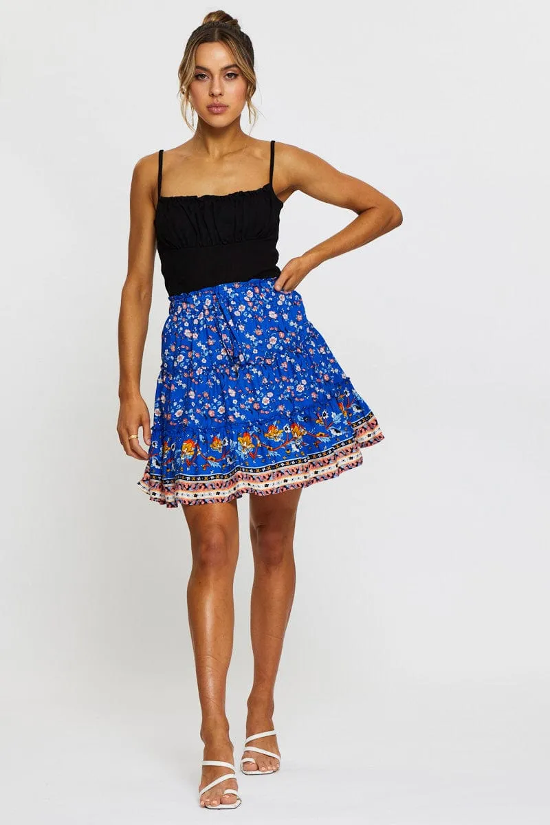 Boho Print Skater Mini Skirt sold by Ally Fashion product image thumbnail 3
