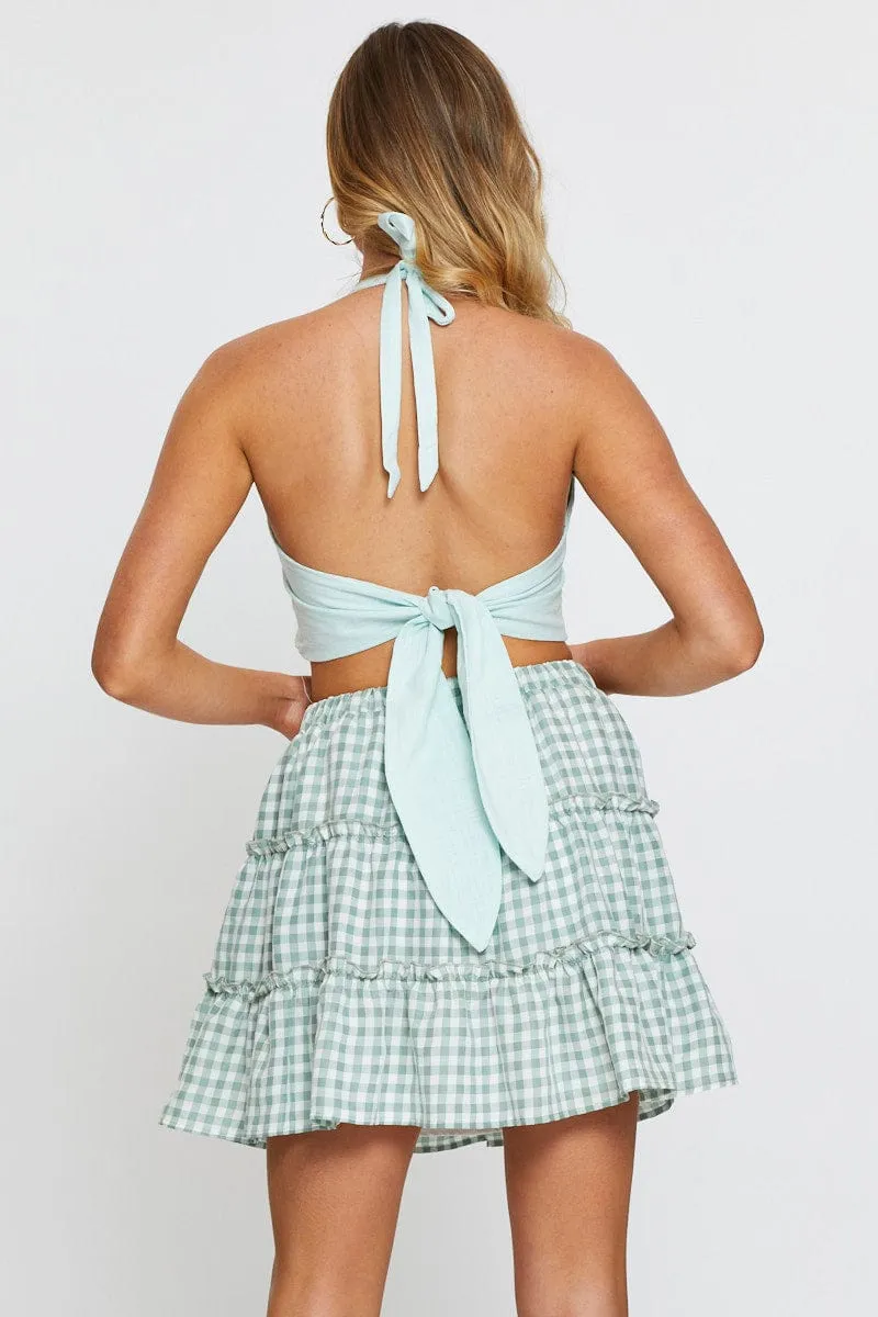 Check Flare Skirt Mini High Rise sold by Ally Fashion product image thumbnail 5