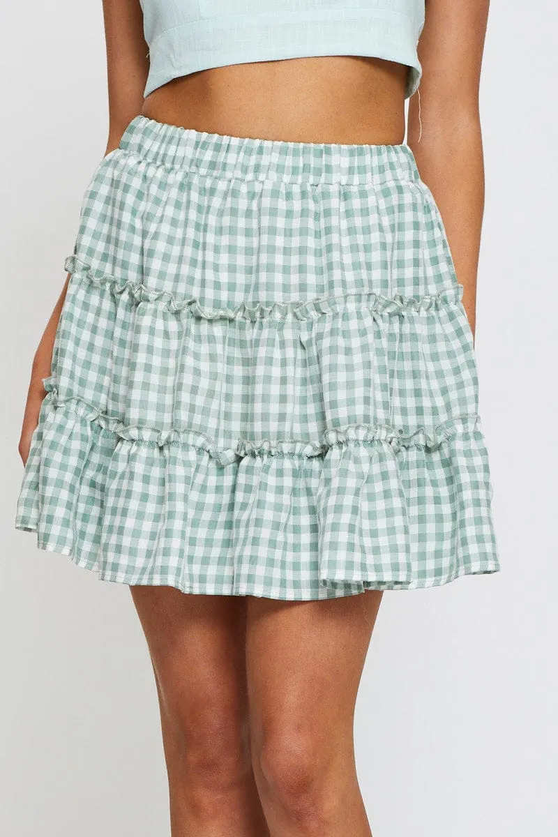Check Flare Skirt Mini High Rise sold by Ally Fashion product image thumbnail 2