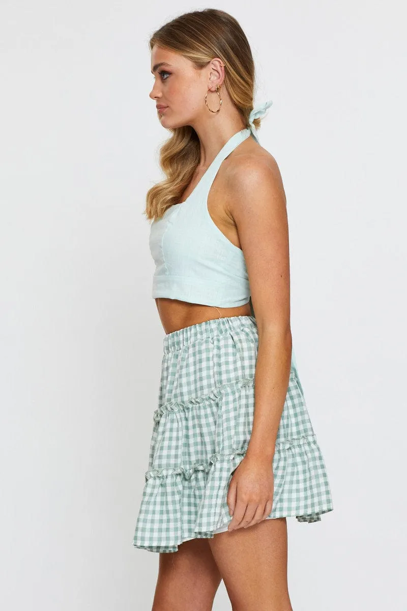 Check Flare Skirt Mini High Rise sold by Ally Fashion product image thumbnail 4