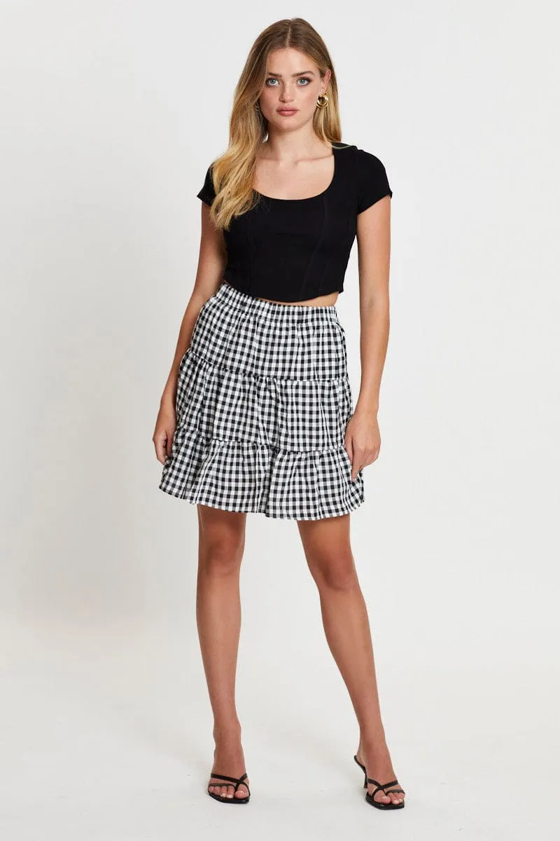 Check Flare Skirt Mini High Rise sold by Ally Fashion product image thumbnail 3