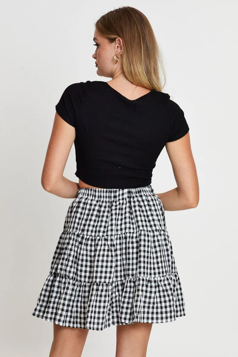 Check Flare Skirt Mini High Rise sold by Ally Fashion product image thumbnail 5