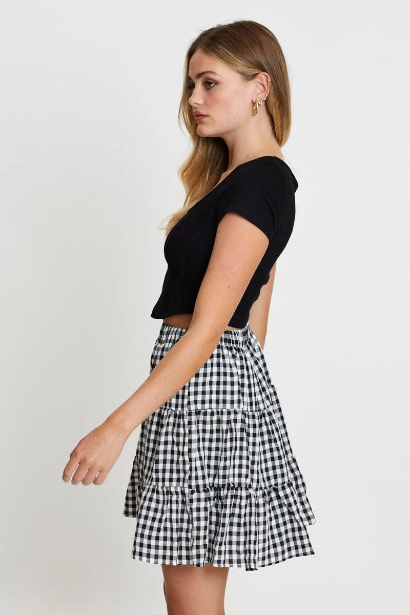 Check Flare Skirt Mini High Rise sold by Ally Fashion product image thumbnail 4