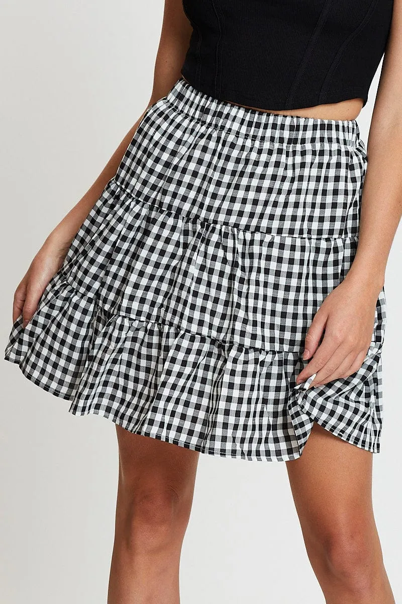 Check Flare Skirt Mini High Rise sold by Ally Fashion product image thumbnail 2