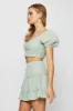 Green Frill Short Skater Skirt sold by Ally Fashion