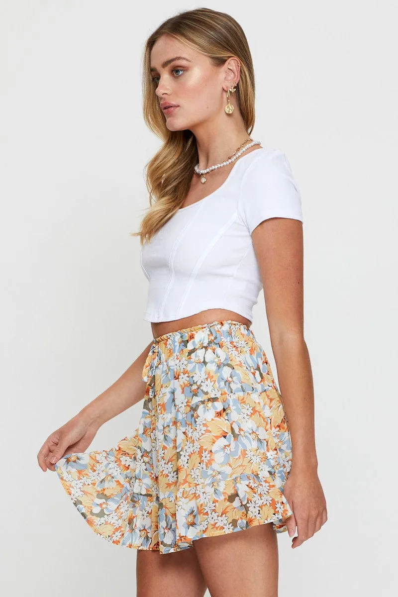Print Flare Skirt Mini High Rise sold by Ally Fashion product image thumbnail 4