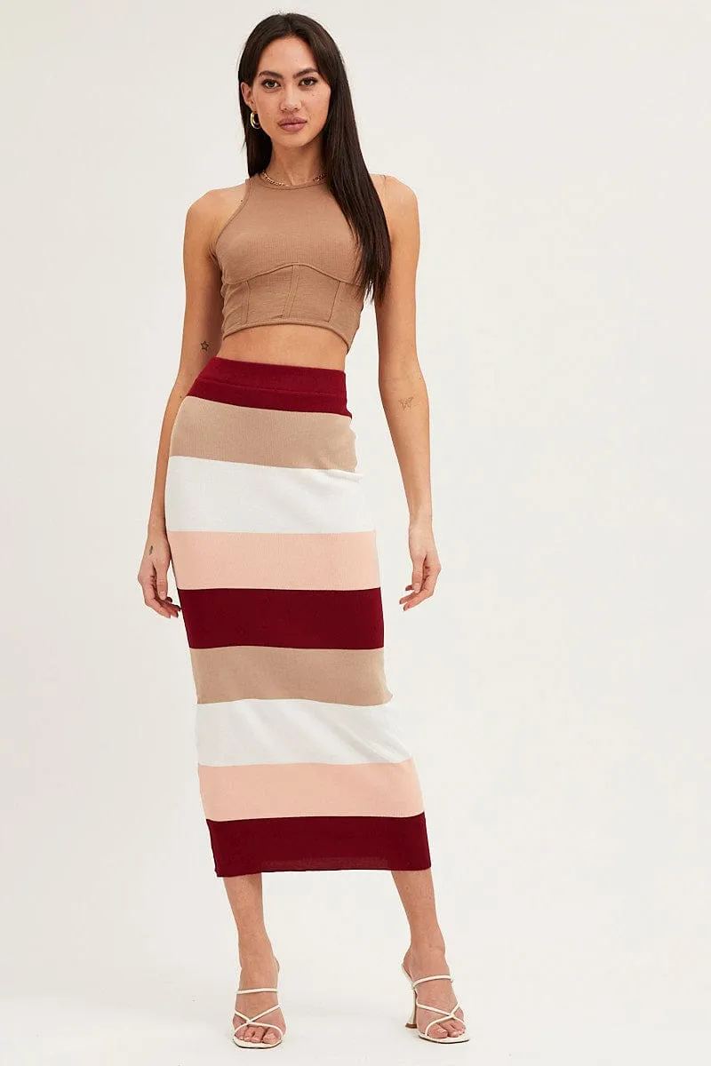 Multi Knit Midi Skirt sold by Ally Fashion product image thumbnail 3