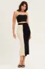 Multi Color Block Knit Midi Skirt sold by Ally Fashion