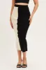 Multi Color Block Knit Midi Skirt sold by Ally Fashion