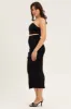 Multi Color Block Knit Midi Skirt sold by Ally Fashion