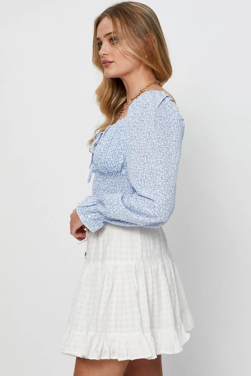 White Flare Skirt Mini High Rise sold by Ally Fashion product image thumbnail 4