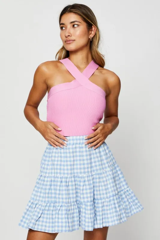 Check Flare Skirt Mini High Rise sold by Ally Fashion