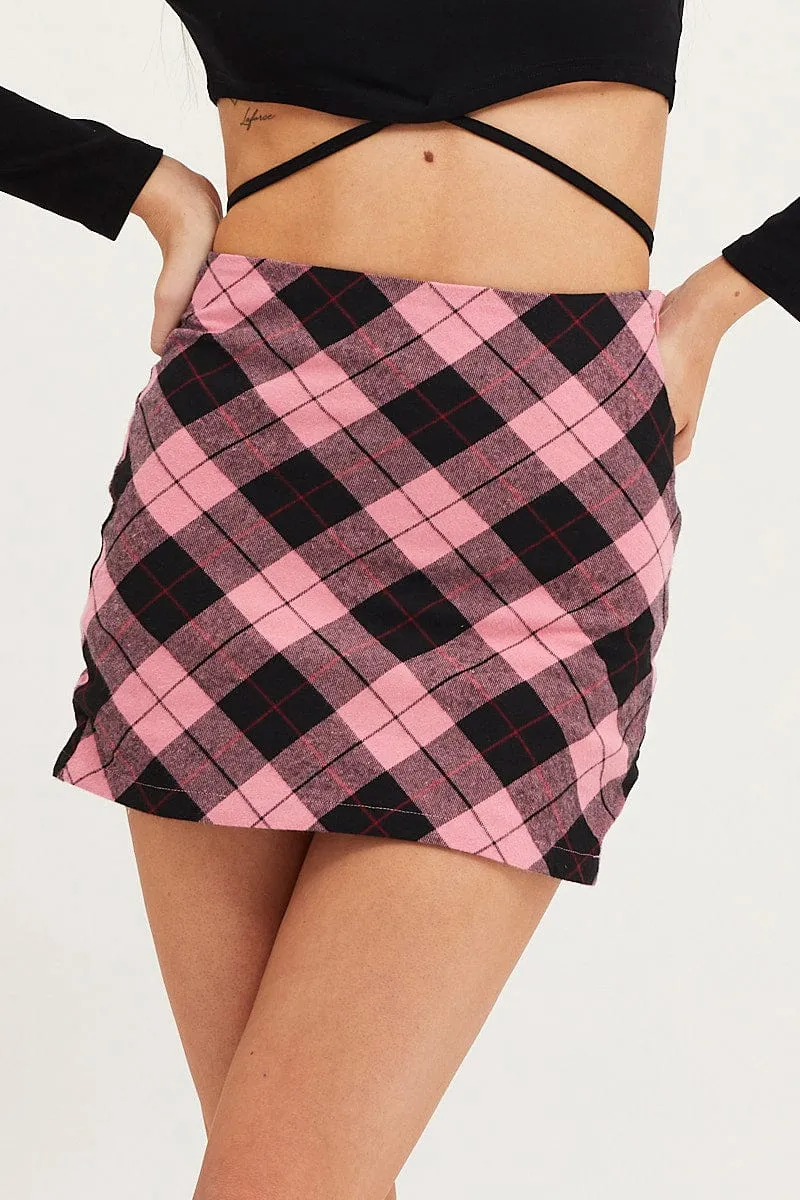 Check Mini Skirt High Rise sold by Ally Fashion product image thumbnail 3