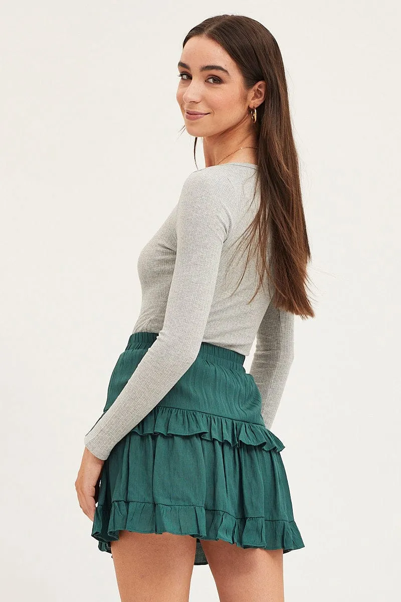Blue Flare Skirt Mini High Rise sold by Ally Fashion product image thumbnail 5