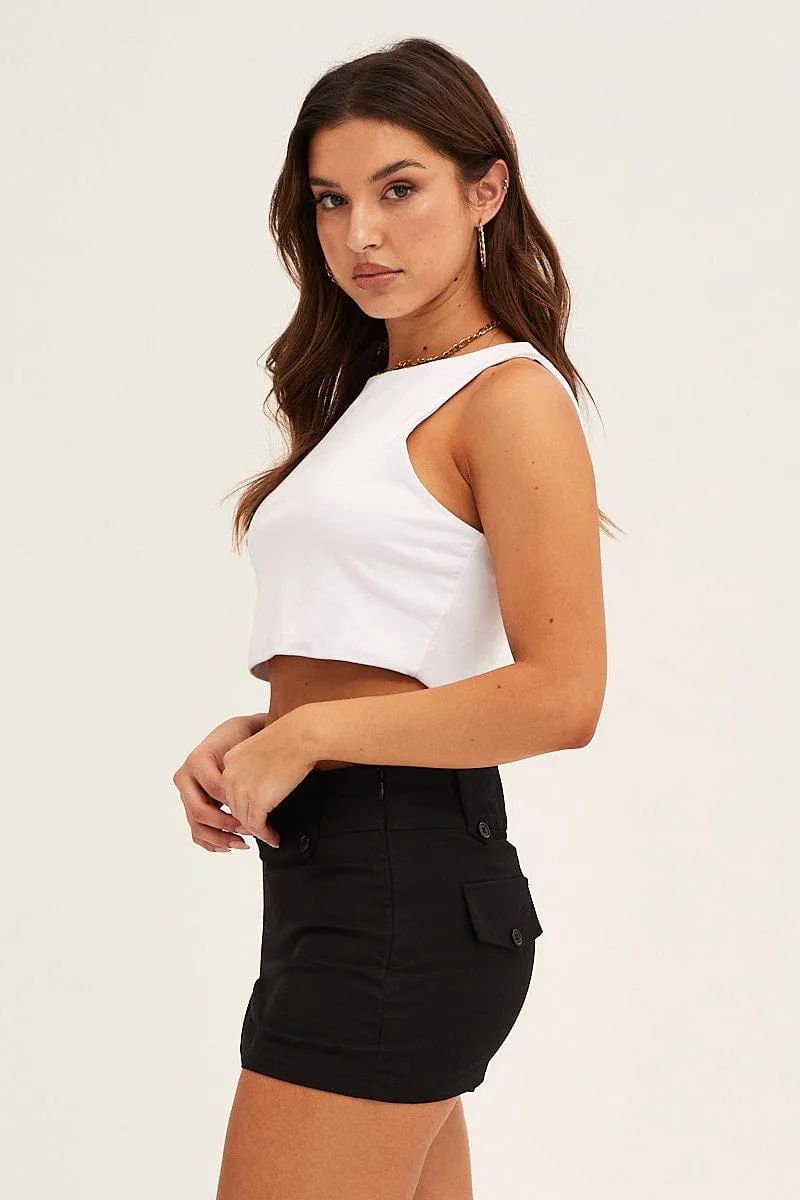 Black Low Rise Micro Mini Skirt sold by Ally Fashion product image thumbnail 4