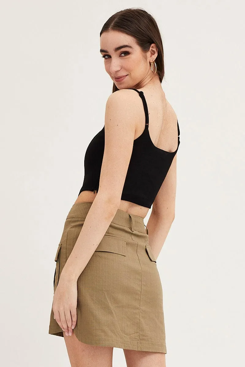 Green Mini Skirt High Rise Utility sold by Ally Fashion product image thumbnail 5