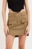 Green Mini Skirt High Rise Utility sold by Ally Fashion