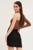 Black Mini Skirt High Rise Utility sold by Ally Fashion