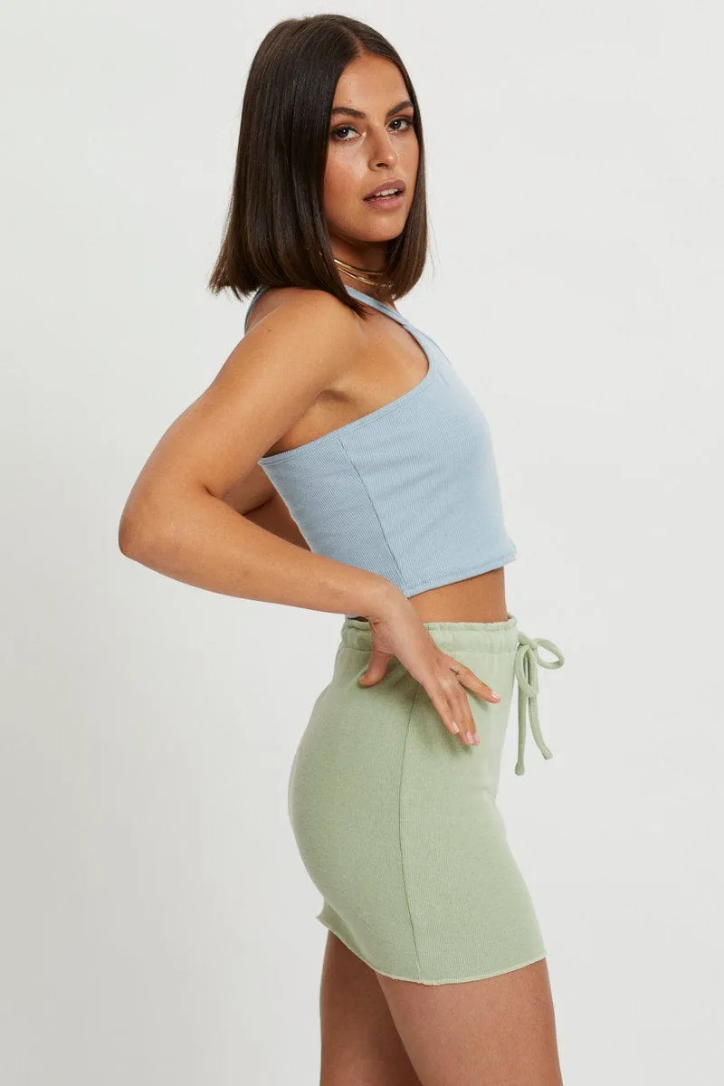 Green Tie Front Ruffle Waist Bodycon Skirt sold by Ally Fashion product image thumbnail 4