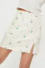 Print Front Split Mini Skirt sold by Ally Fashion