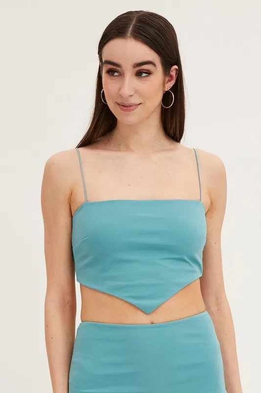 Blue Mini Ponte Skirt sold by Ally Fashion