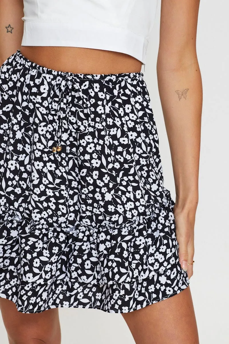 Print Flare Skirt Mini High Rise sold by Ally Fashion product image thumbnail 2