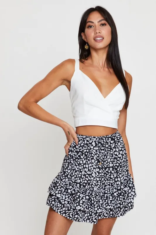 Print Flare Skirt Mini High Rise sold by Ally Fashion