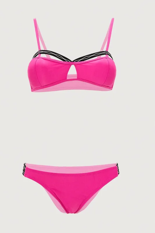 Pink Two Piece Bikini sold by Ally Fashion