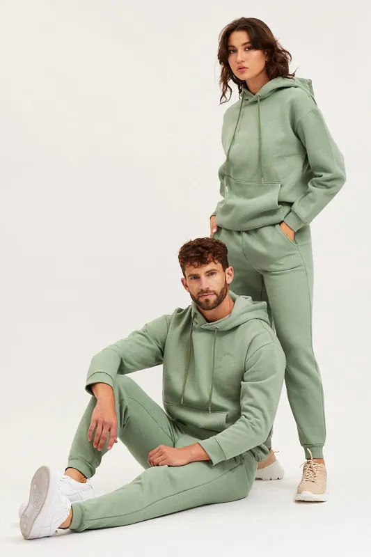 Green Track Pants High Rise Unisex sold by Ally Fashion
