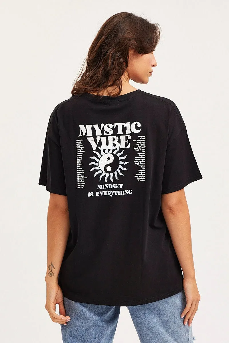 Black Unisex T Shirt Short Sleeve Oversized Crew Neck sold by Ally Fashion product image thumbnail 5